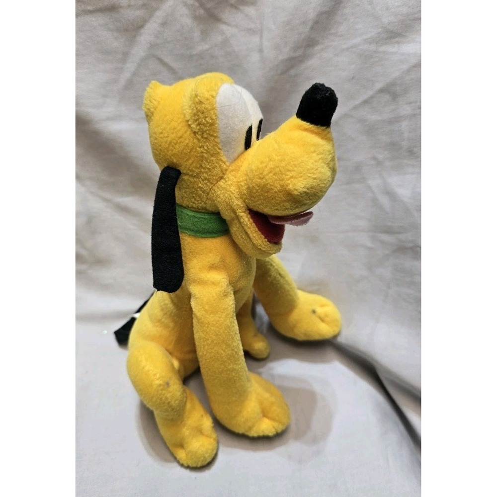 Disney Store Pluto Plush Dog Standing Stuffed Animal 7" Toy Doll.